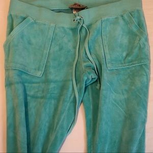 Juicy couture velour wide leg track suit pants